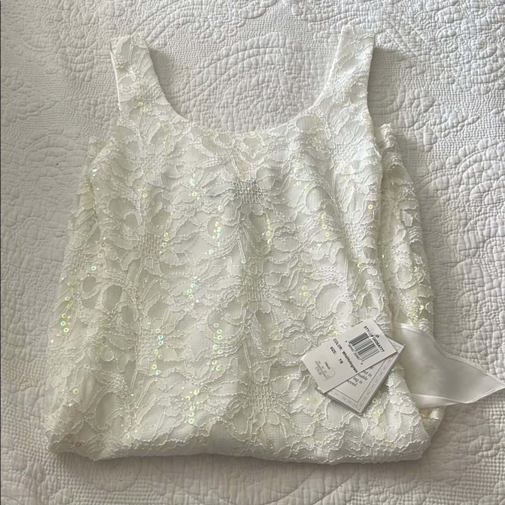 3/$30 White Lace Sequin mini dress